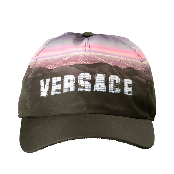 Versace Multi-Color Logo Print Baseball Cap Hat size 57 - Picture 1 of 6